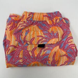 Vineyard Vines Mens Small Orange Pink‎ Stretch Waist Swim Trunks